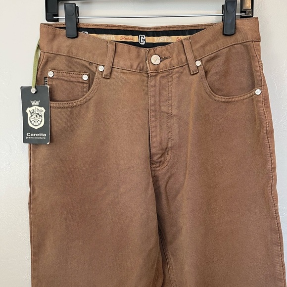 Caretta Brown Straight-Leg Jeans 33x32 NWT - Picture 3 of 14